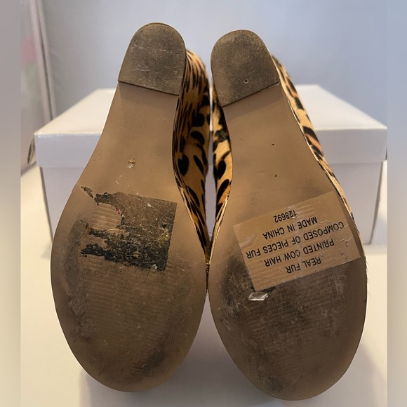 Steve Madden Leopard Print Platform Wedges Size 7.5 - Picture 4 of 5
